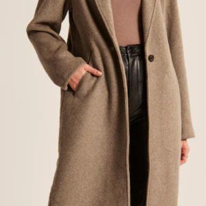 Wool blend dad coat